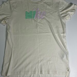 Nike Kids Cream Tee with Pastel Logo